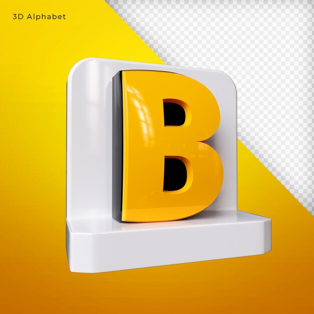 Alfabe 3D render premium psd