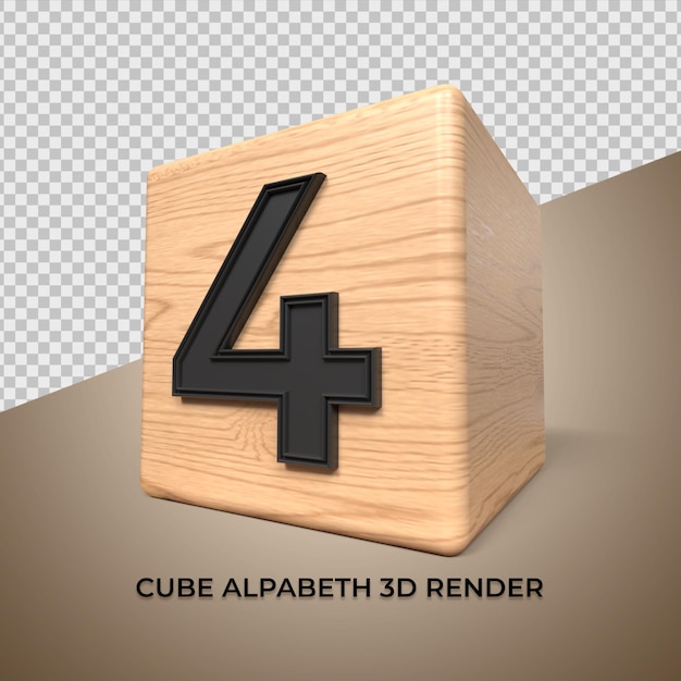 Alfabet 3D 4 drewniane kostki drewniane dla biznesu