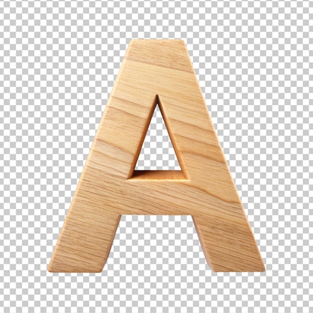 PSD alfabet 3d drewniana litera a