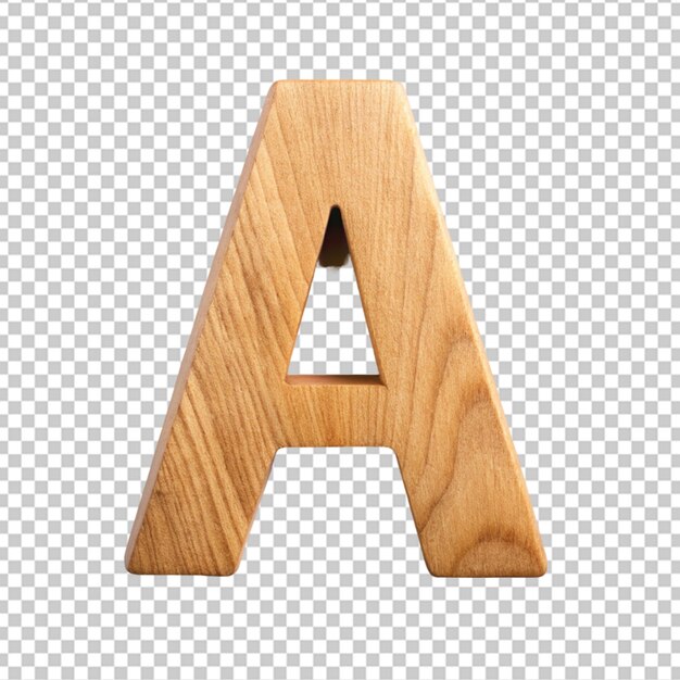 PSD alfabet 3d houten letter a