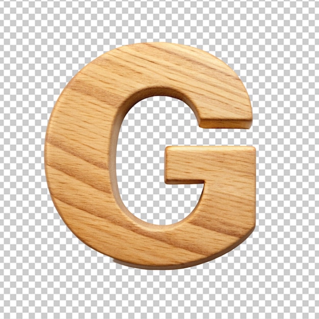 PSD alfabet 3d houten letter g