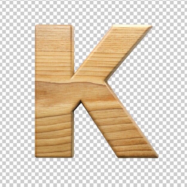 PSD alfabet 3d houten letter k