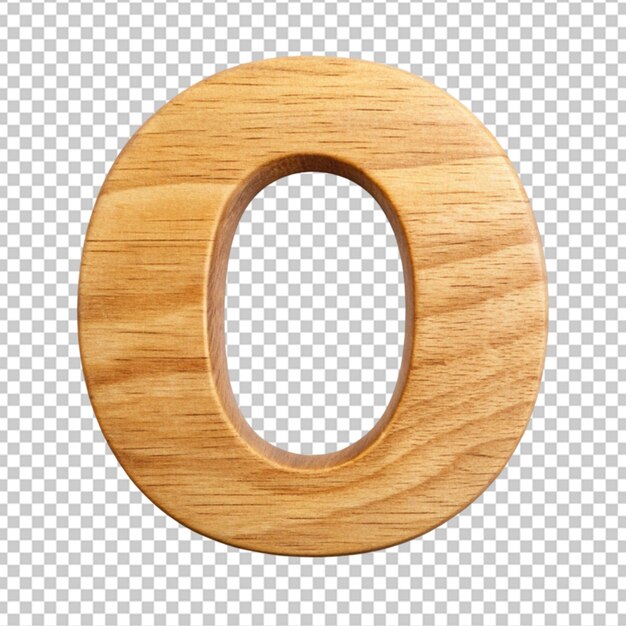 PSD alfabet 3d houten letter o