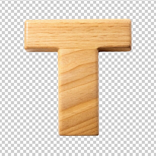 PSD alfabet 3d houten letter t