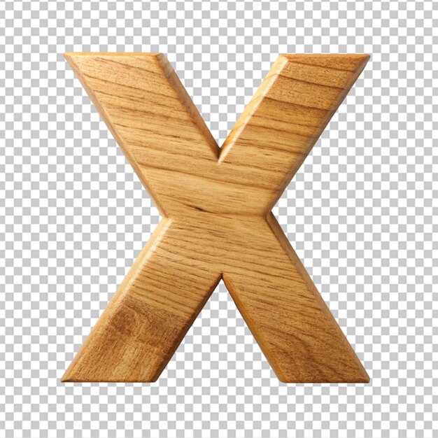 PSD alfabet 3d houten letter x