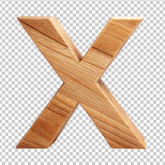 PSD alfabet 3d houten letter x