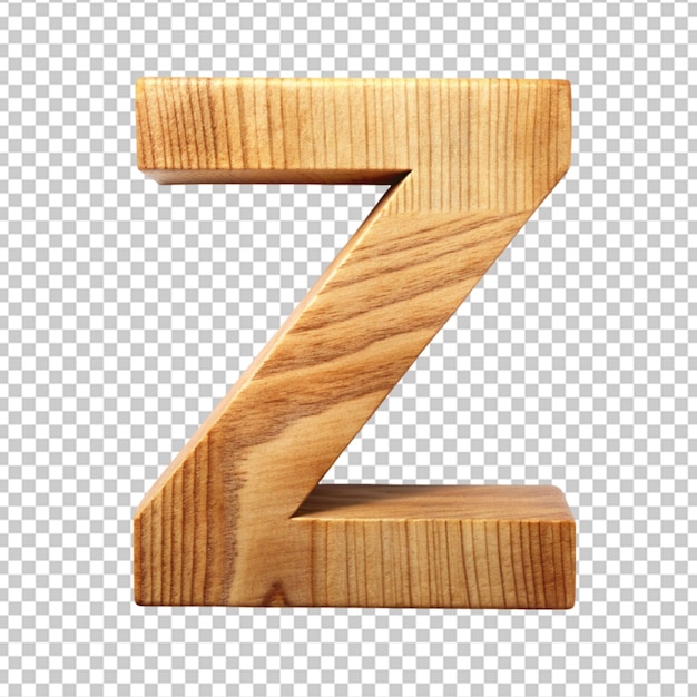 PSD alfabet 3d houten letter z