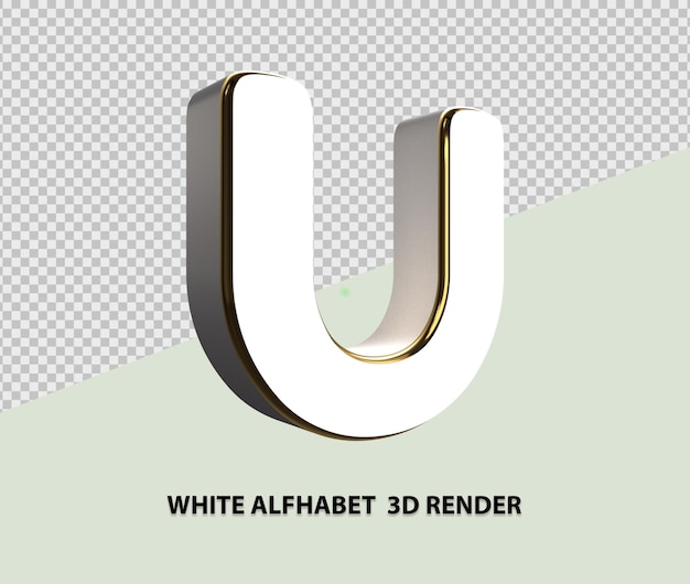 PSD alfabet 3d render