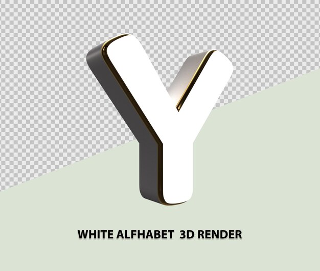 PSD alfabet 3d render