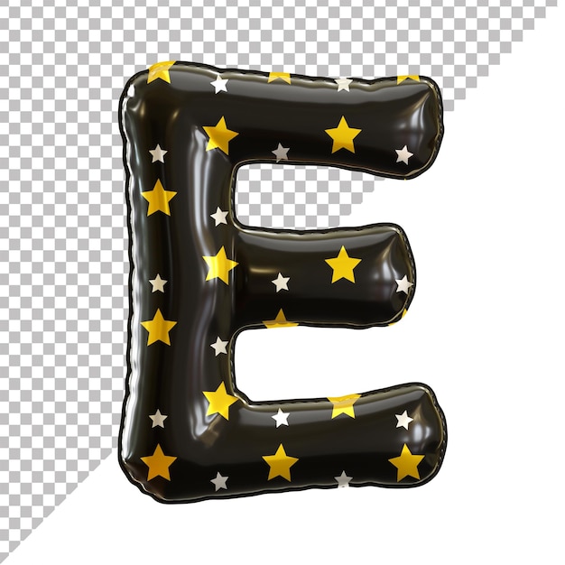 Alfabet folieballon letter e zwart voor halloween