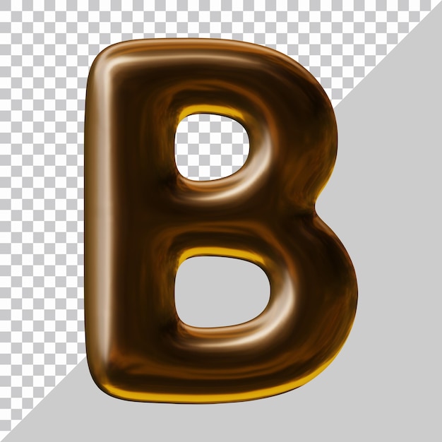 Alfabet letter b ontwerp in 3D renderen