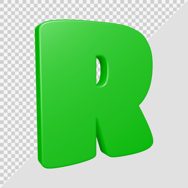 Alfabet letter r 3d render