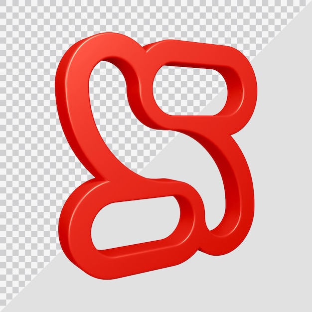 Alfabet letter s 3d render