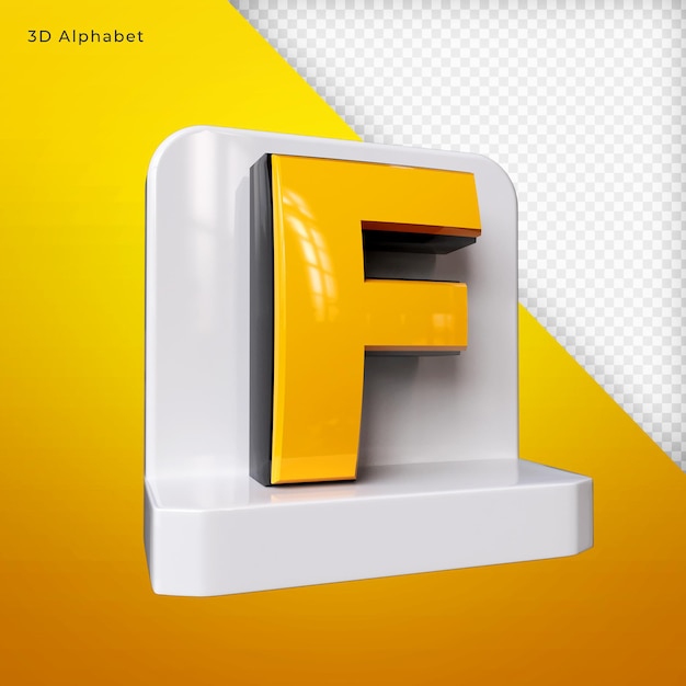 Alfabet Renderowania 3d Premium Psd