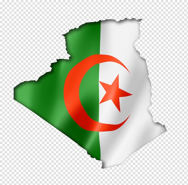 Algerian flag map