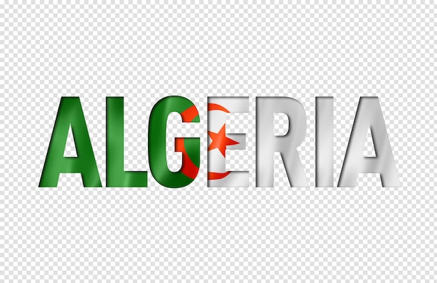 Algerian flag text font