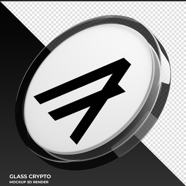 Algorand ALGO Glas Crypto Coin 3D Illustratie