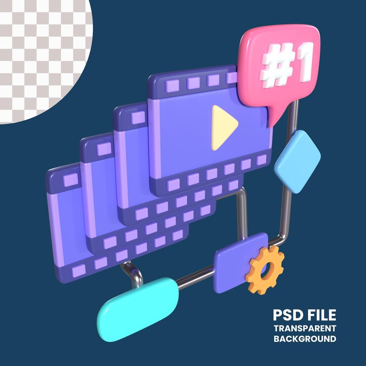PSD 알고리즘 아이콘 3d 일러스트 아이콘