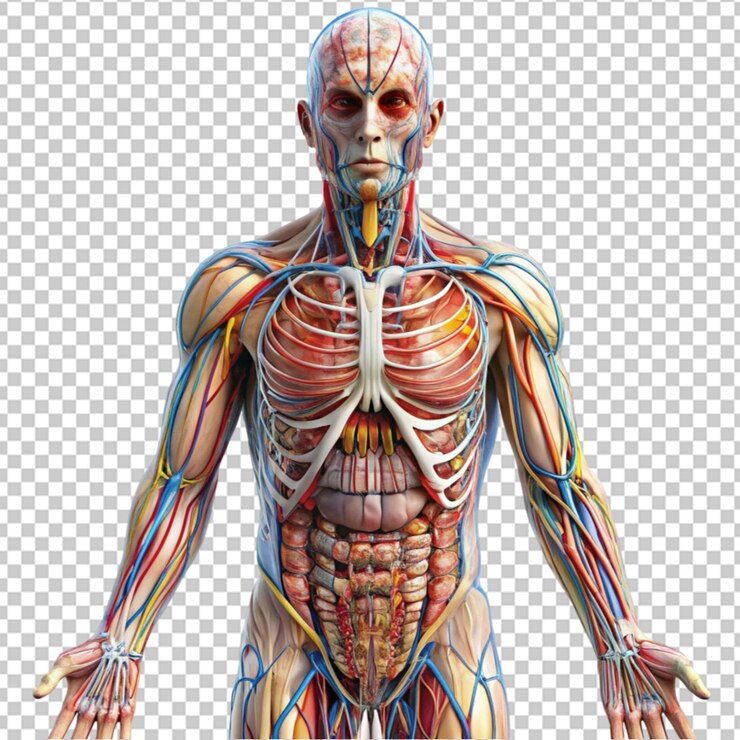 PSD algorithmically generated anatomy illustrations