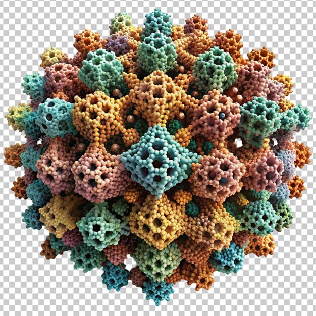 Algoritmisch gecreëerde 3D-fraktale structuren