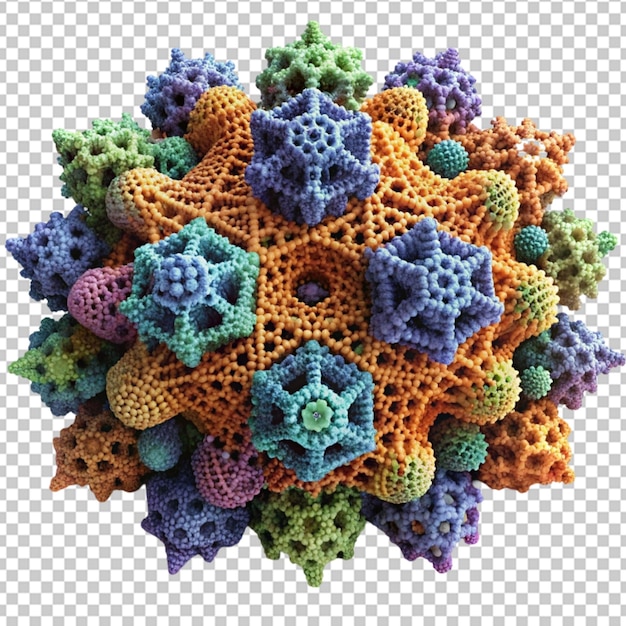 Algoritmisch gecreëerde 3D-fraktale structuren