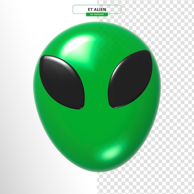 PSD alien 3d rendering