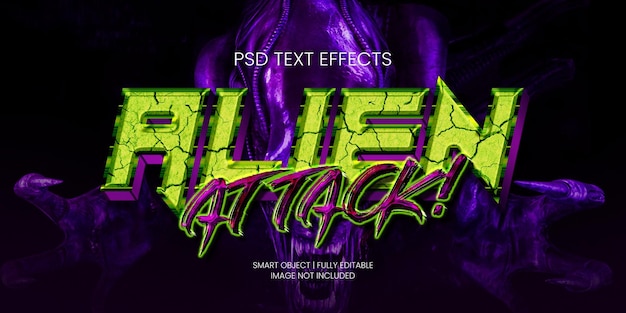Alien attack! text effect