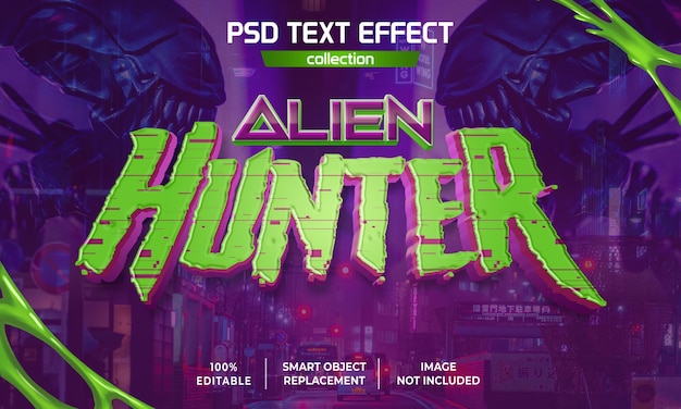 Effetto testo gioco alien hunter