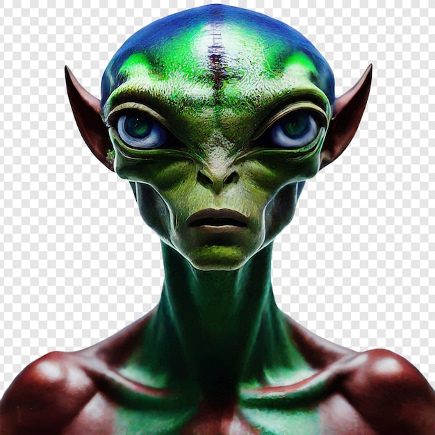 PSD alien isolated on transparent background