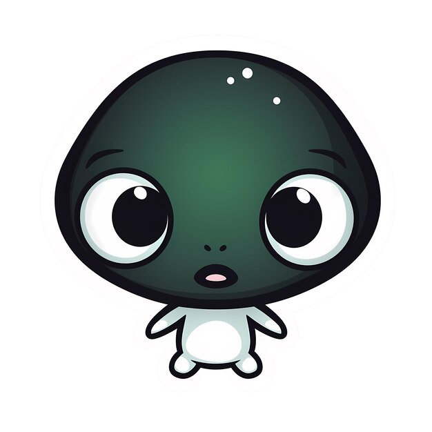 PSD alien kawaii sticker png transparent file