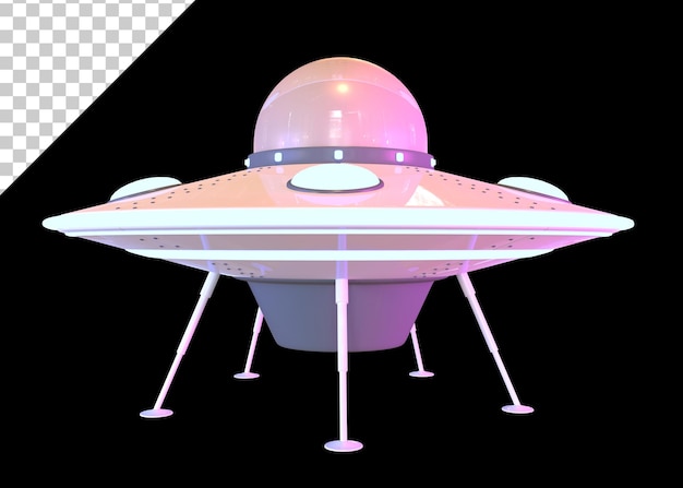 PSD alien ship cartoon, a flying saucer with a pink and purple color, alien ship png clipart