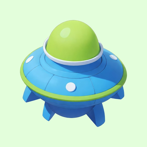 PSD alien spaceship icon ilustration