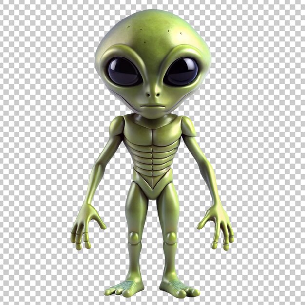 PSD alien on transparent background