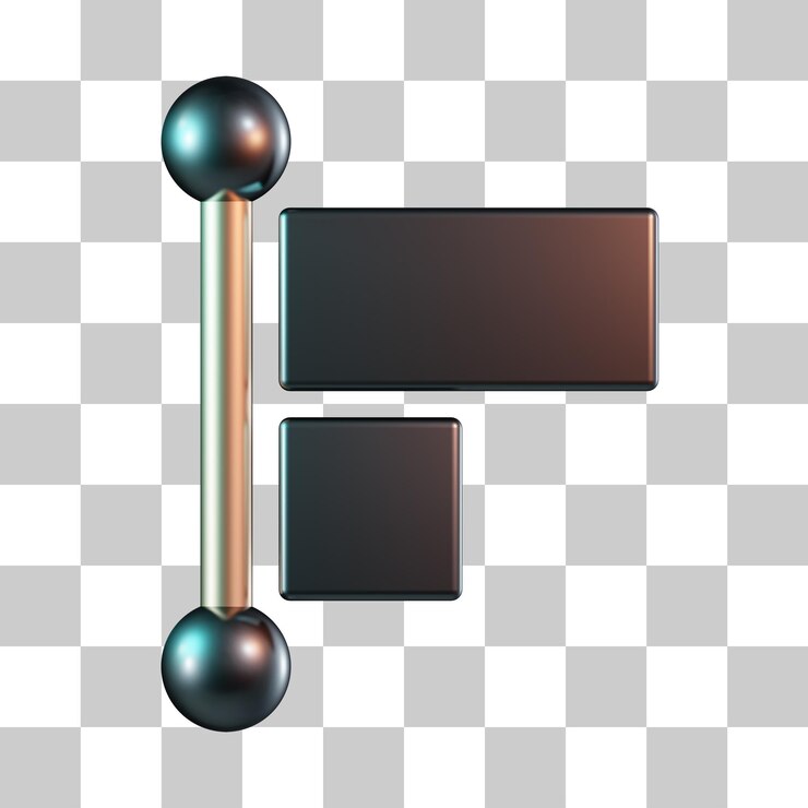 PSD align left 3d icon