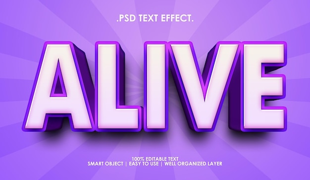 PSD alive 3d text style effect