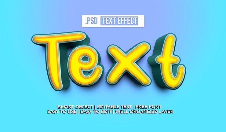 All editable text effect background