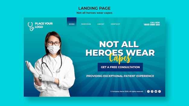 PSD not all heroes wear capes concept template