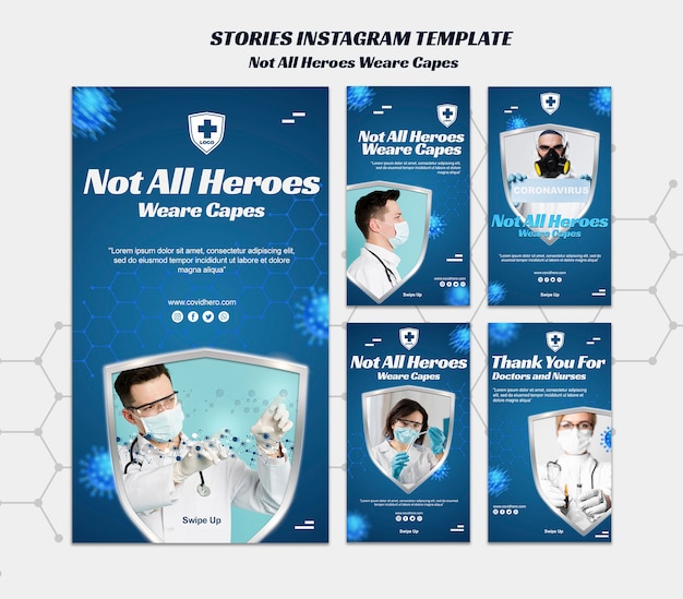 PSD not all heroes wear capes stories template