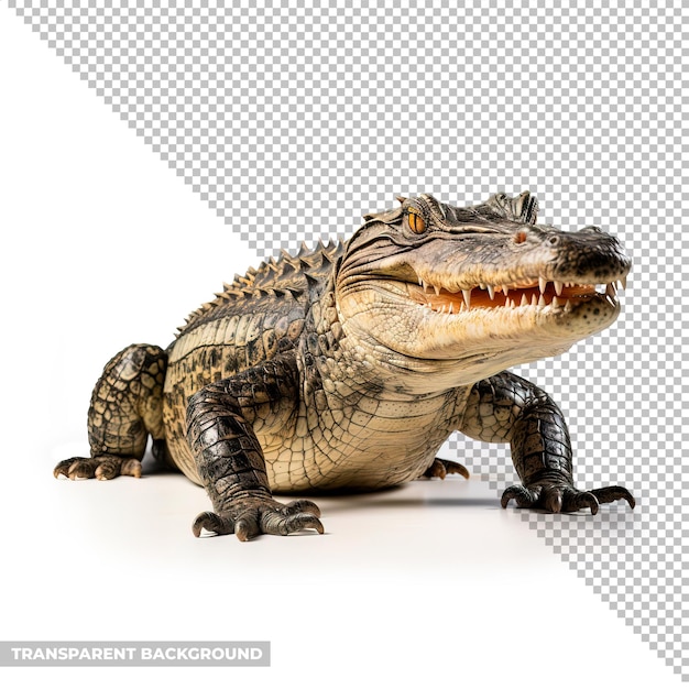 PSD alligator geïsoleerde witte achtergrond