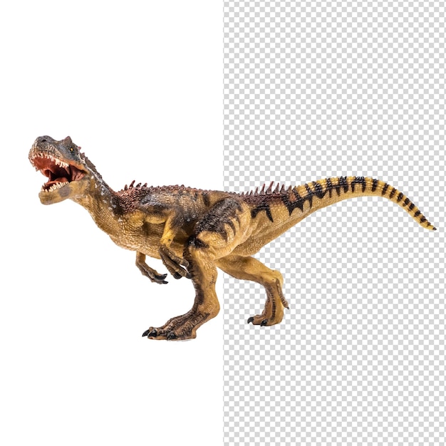 PSD Динозавр аллозавр на белом фоне