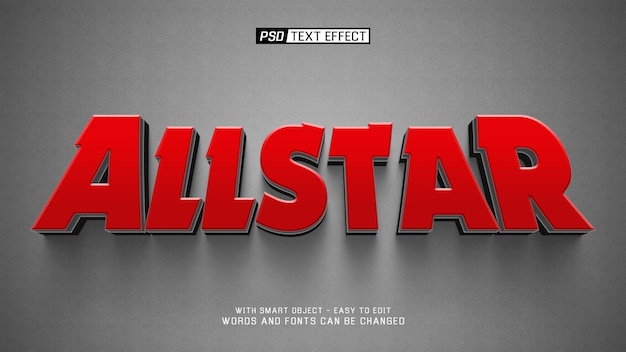 allstar 02 tekst-effect