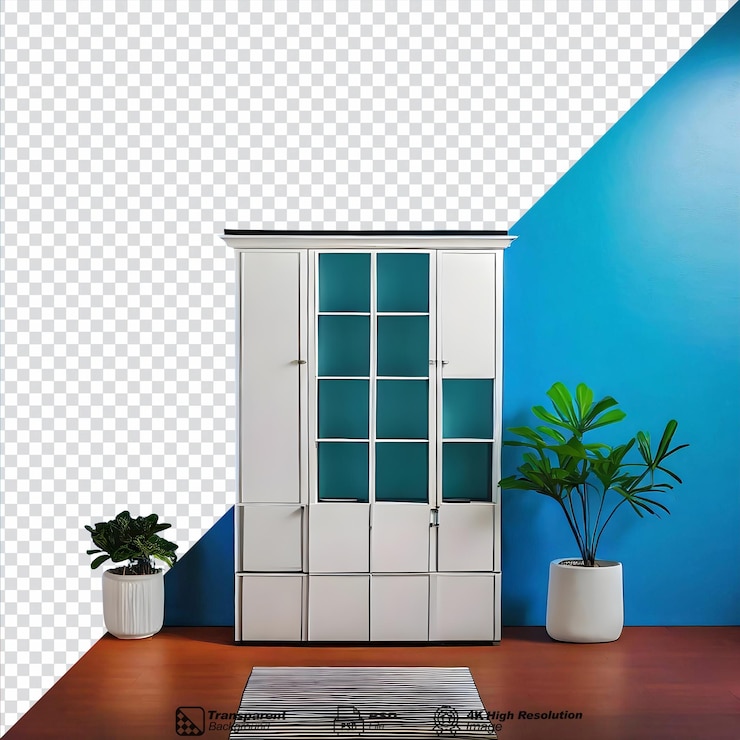 PSD almirah isolated on transparent background