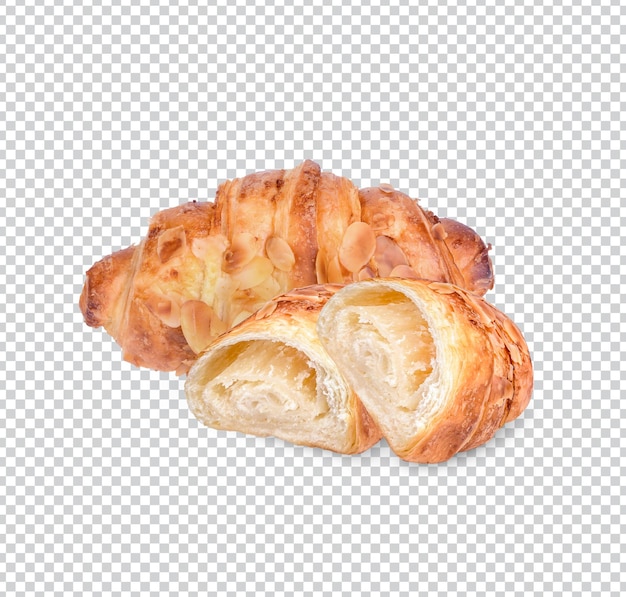 PSD croissant alle mandorle isolato psd premium