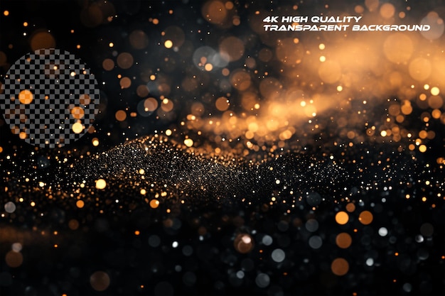 PSD almost black mystical background with bright small elements on transparent background 4028