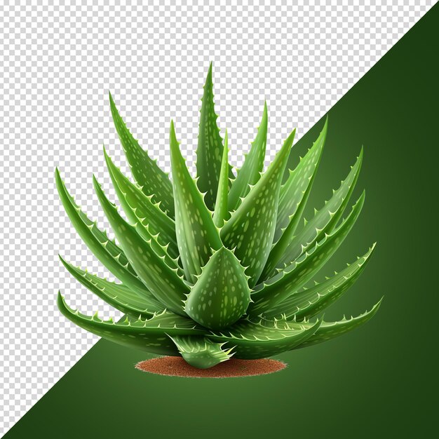 PSD aloe vera isolated on white background