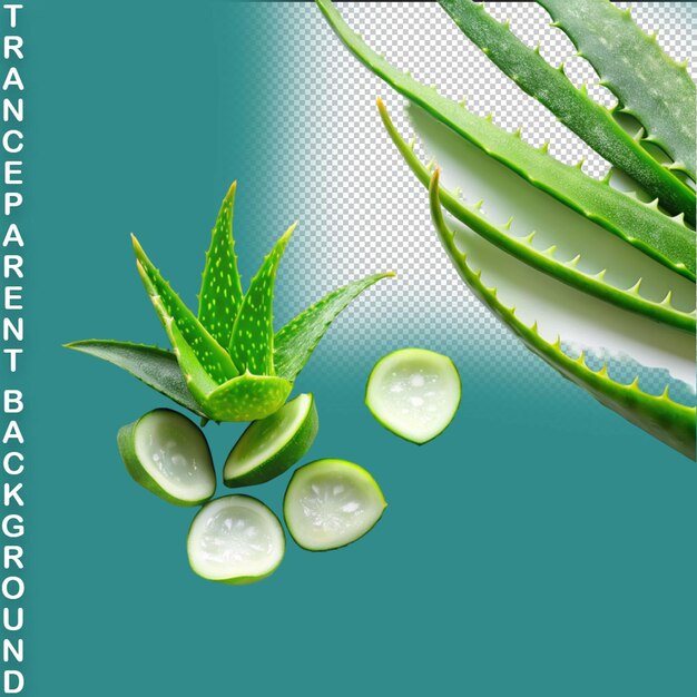 PSD aloe vera png isolated on transparent background