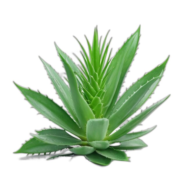 Aloe vera psd su sfondo bianco