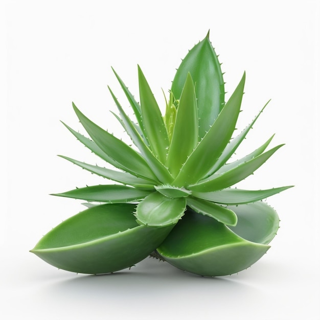 Aloe vera psd su sfondo bianco