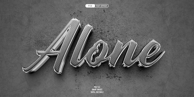 PSD alone 3d editable text effect