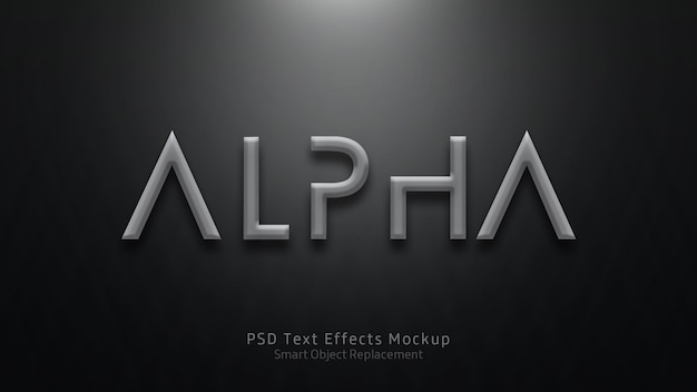 Modello alpha 3d text effects